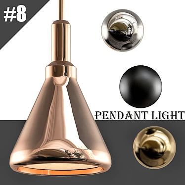 Modern Pendant Light Fixture 3D model image 1 