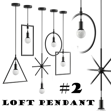 Modern Loft Pendant Collection 3D model image 1 