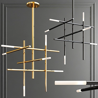 Elegant Traverse Chandelier 3D model image 1 