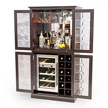 Firenze Wine Armoire: Elegant and Functional 3D model image 1 