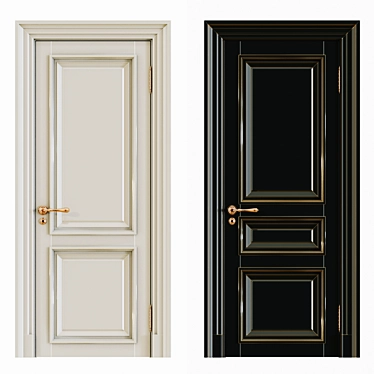 Elegant Classic Interior Doors 3D model image 1 