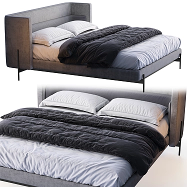 Busnelli Yume Bed: Elegant Comfort for Your Bedroom 3D model image 1 