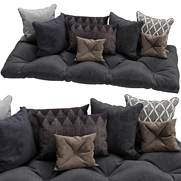 Luxurious Set of 8 Decorative Pillows 3D model image 1 