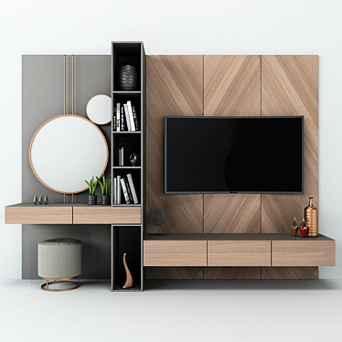 Sleek TV Wall Mount Set 07 3D model image 1 