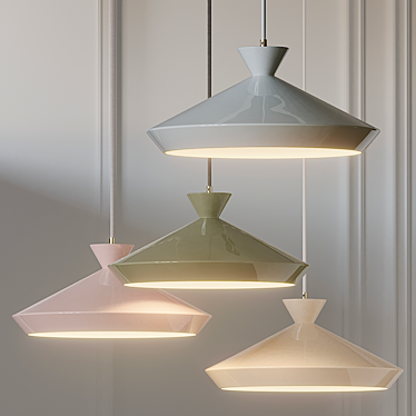 Elegant Ceramic Pendant Lighting 3D model image 1 