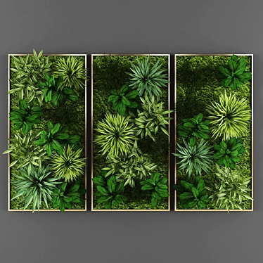 Green Oasis: Vertical Plant Collection 3D model image 1 