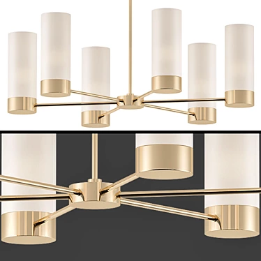 Elegant Crystal Glow Chandelier 3D model image 1 