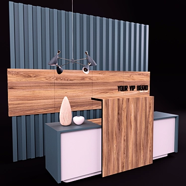 Modern Reception Desk G19 3D model image 1 