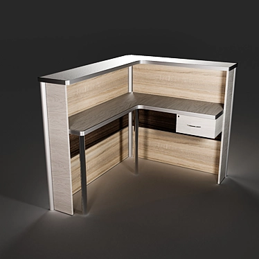 Modern Reception Desk: Sleek and Functional 3D model image 1 