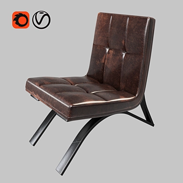 Luxury Polygonal Chair Sofa 3D model image 1 