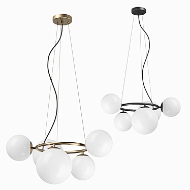 Modern 5-Light Globo Pendant 3D model image 1 