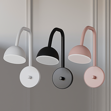 Blush Wall Sconce: A Touch of Elegance 3D model image 1 