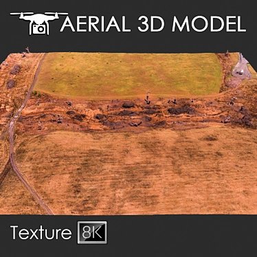 Aerial Landscape Scan: Detailed 3D Terrain Model 3D model image 1 