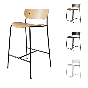 Modern Pavilion AV7 Stool: Versatile Design 3D model image 1 