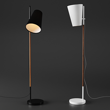 Sleek Hideout Floor Lamp 3D model image 1 