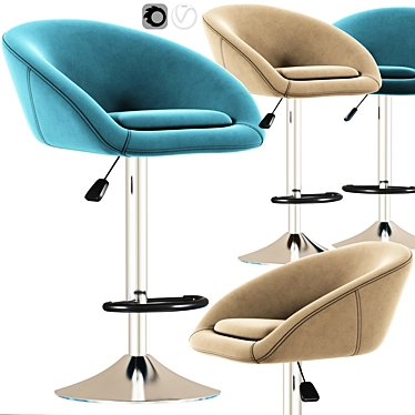 Modern Judith Bar Stool for Versatile Bar Spaces 3D model image 1 