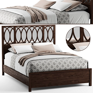 Zaragoza Deluxe Queen Bed 3D model image 1 