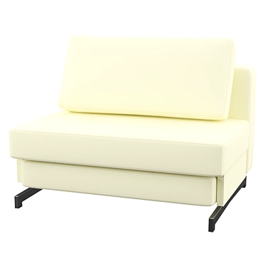 Versatile and Stylish Rutledge Convertible Sofa 3D model image 1 