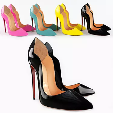 Louboutin Hot Chick Pumps: 4 Colors, High Detail 3D model image 1 