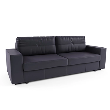 Modern Velvet Sofa: 1000x2500x930mm 3D model image 1 