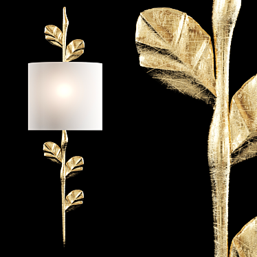 Elegant Lily Wall Sconce 3D model image 1 