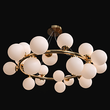 Modern Modo Gold Pendant Light 3D model image 1 