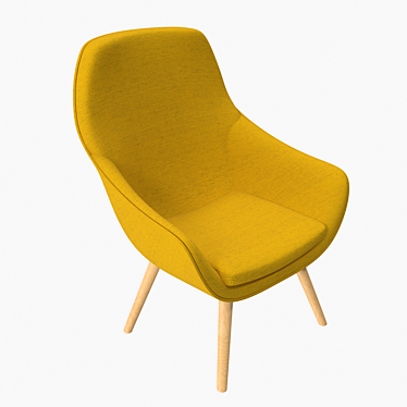 Modern Hay Lounge Chair: Stylish Design, Supreme Comfort 3D model image 1 