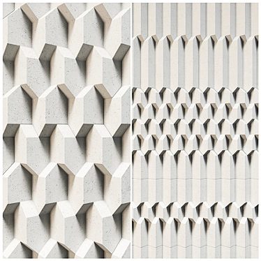 Giovanni Barbieri 3D Trifaces Panels 3D model image 1 