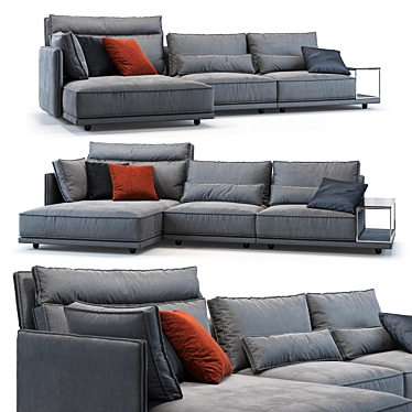 JAB Cube Lounge Sofa v2: Stylish & Comfortable 3D model image 1 