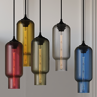 Elegant Pharos Pendant Lamps 3D model image 1 