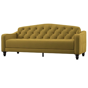 Retro Tufted Sofa Bed 3D model image 1 
