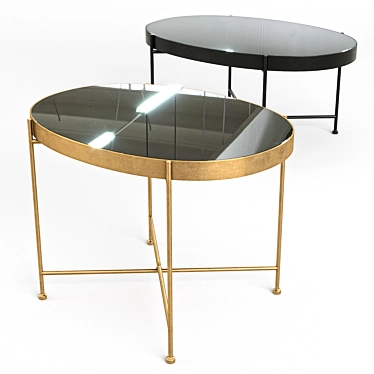 Elegant Brass Coffee Table 3D model image 1 