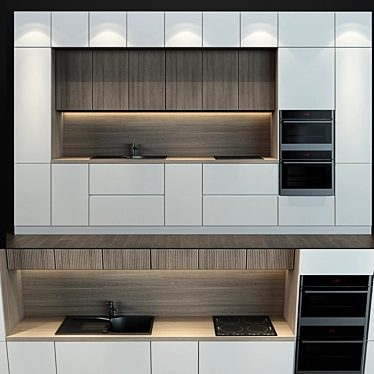 Modern Kitchen Appliance Set 3D model image 1 