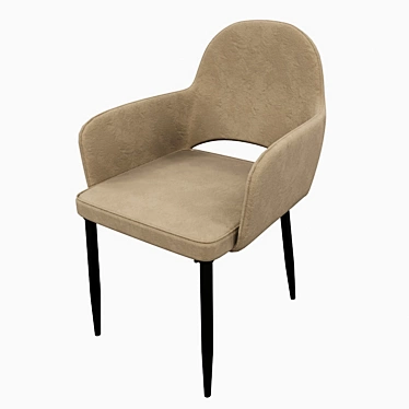 Luxury Venus Velvet Chair 3D model image 1 