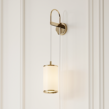 Elegant Lily Gold Wall Sconce 3D model image 1 