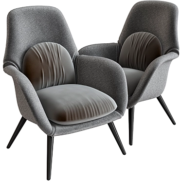 Elegant Swoon Lounge Chair 3D model image 1 