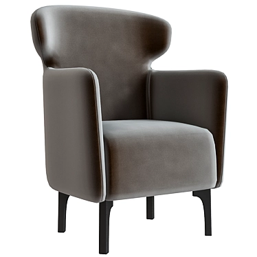 ALBERETA Upholstered Armchair: Contemporary Elegance 3D model image 1 