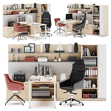 Canvas Private Office (v1): Modern Workspace Solution 3D model image 1 