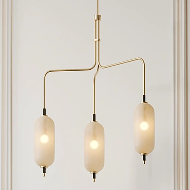 Modern Elegance: Pierce Chandelier 3D model image 1 