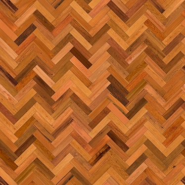 Artisan Herringbone Wood Flooring 3D model image 1 