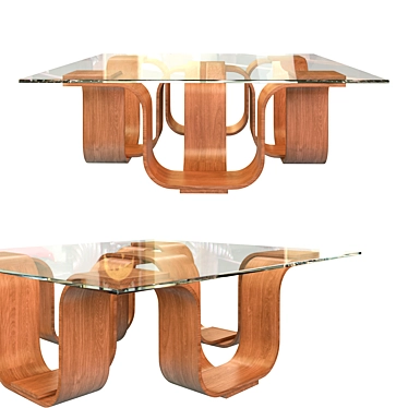 Elegant Ogetti Square Cocktail Table 3D model image 1 