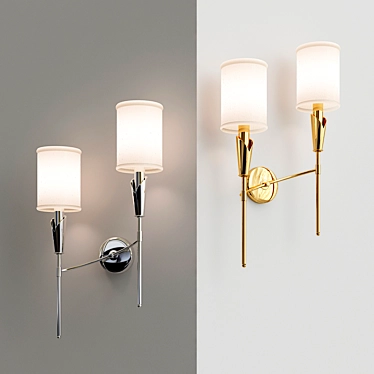 Modern Brass Wall Sconce: TATE 3D model image 1 