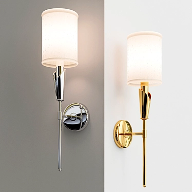 TATE 1311-AGB Wall Sconce: Classic Brass Elegance 3D model image 1 