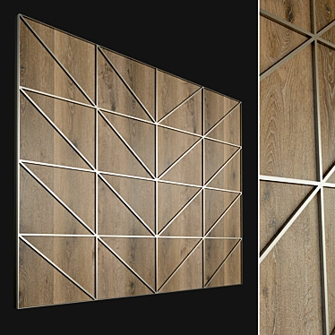 Wooden Decor Panel 3D model image 1 