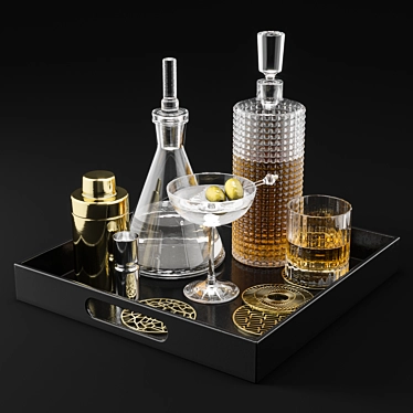 Gilded Coasters, Decanters & More 3D model image 1 