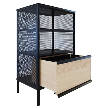 IKEA BEKANT Mesh Storage Unit 3D model image 1 