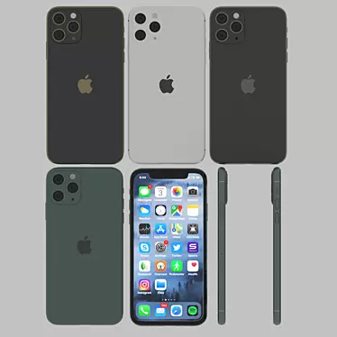 Sleek 2019 iPhone 11 Pro 3D model image 1 