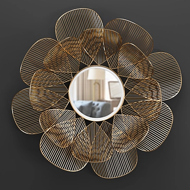 Petal-shaped Mirror: Dantone Home Fiona 3D model image 1 