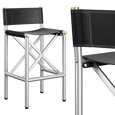 Elegant Palecek Baxter Barstool 3D model image 1 