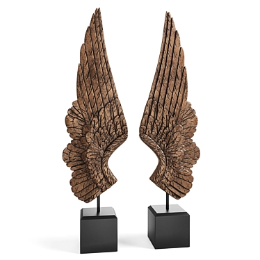 Gilded Guardian Angel Wings 3D model image 1 